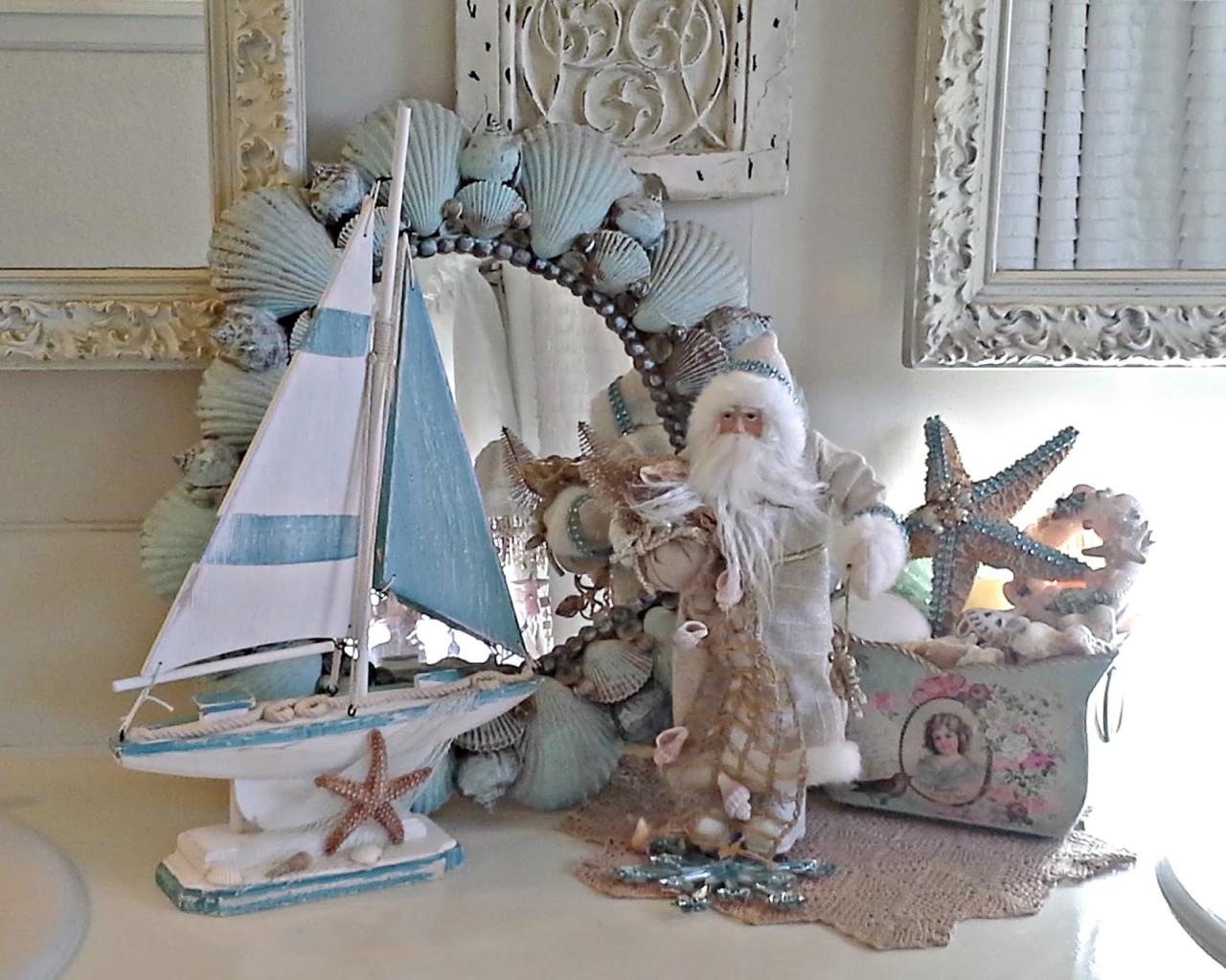 coastal christmas bathroom decor Penny's Vintage Home Coastal Christmas Decor