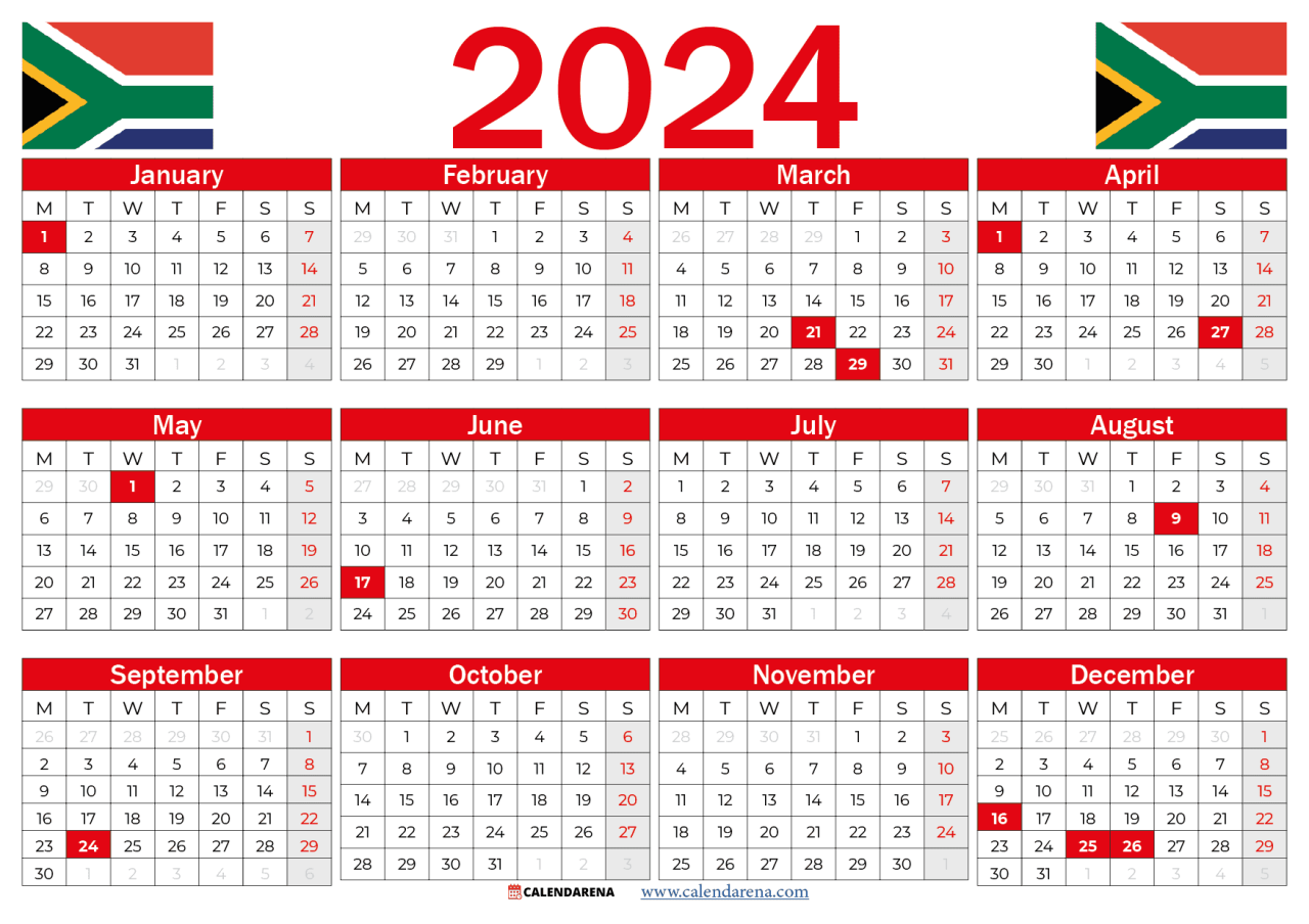 christmas decor 2024 south africa Calendar 2024 Printable South Africa Calendar 2024 All Holidays