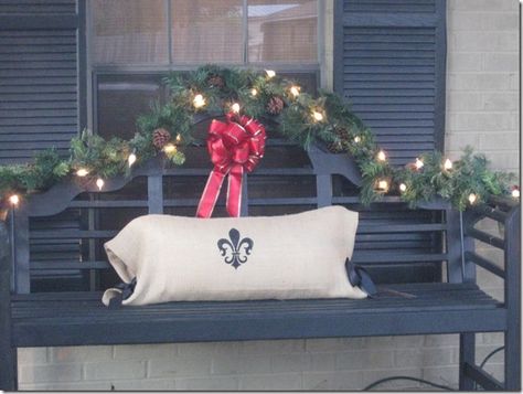 christmas decor for outdoor bench 8 Outdoor Bench Decor ideas bench decor, decor, outdoor christmas