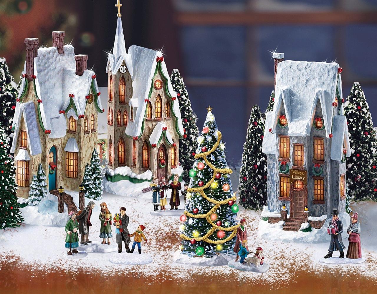 christmas decor village set Pin on Merry Christmas