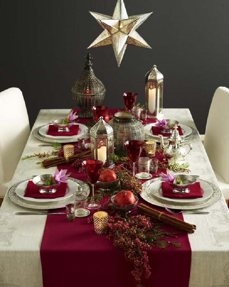 xmas decor table ideas 40 Christmas Dinner Table Decoration Ideas All About Christmas