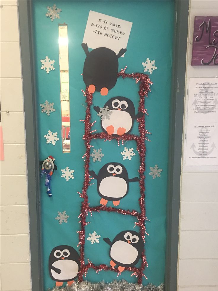 christmas decoration ideas classroom Penguin Christmas Classroom Door Christmas classroom, Christmas