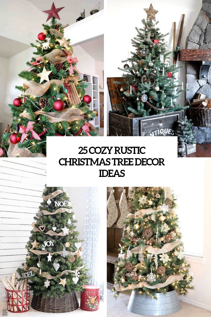 country decor christmas trees Decorated Country Christmas Trees