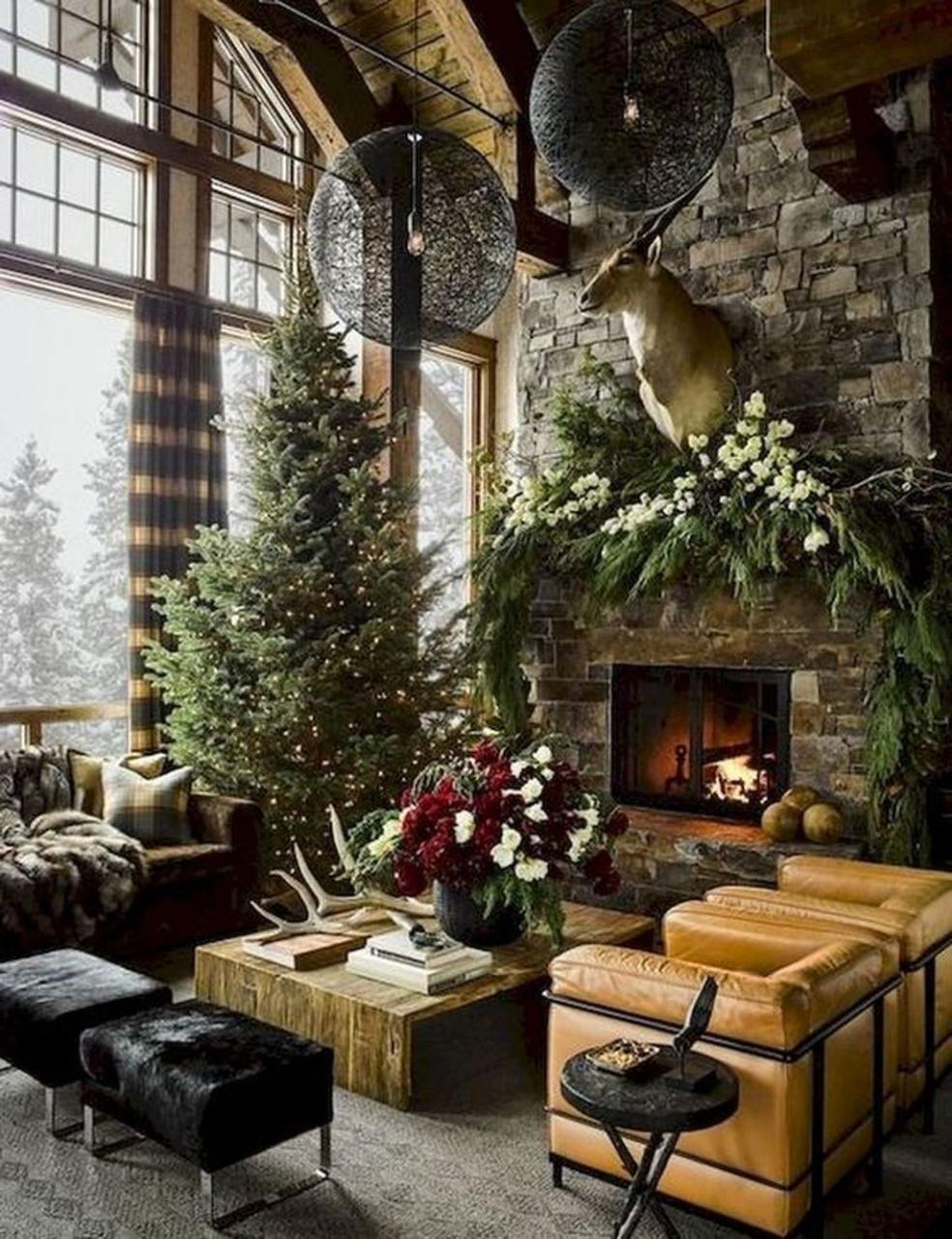 modern indoor christmas decorations 32 Stunning Winter Theme Living Room Decor Ideas You Should Copy Now