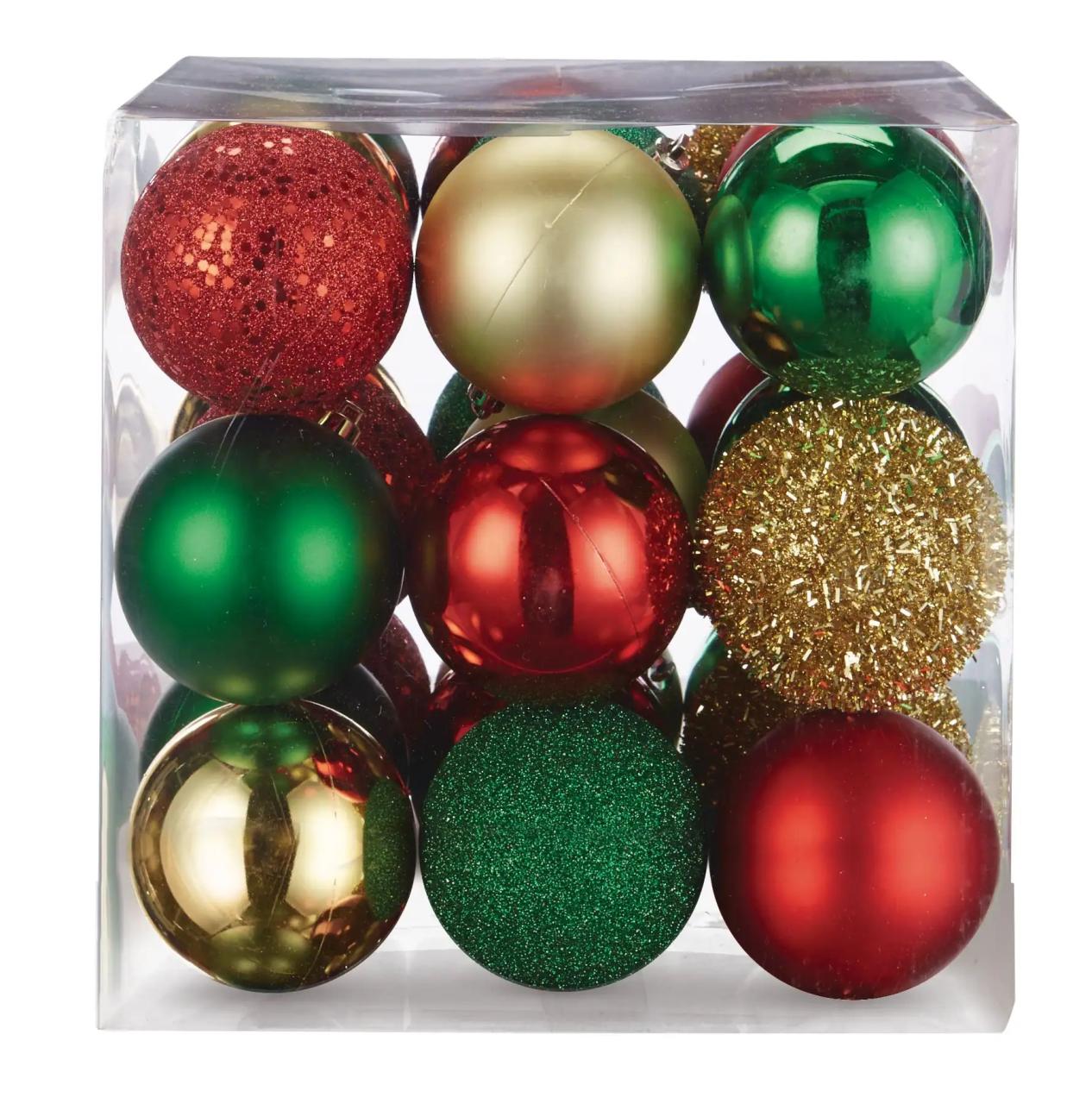 christmas ornament sale canada For Living Decoration Red Traditional Christmas Ornament Set, Assorted