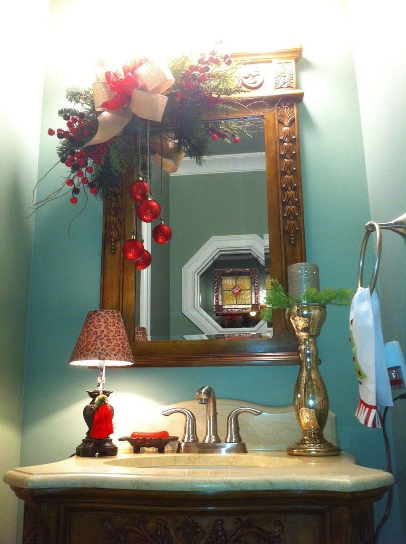 christmas bathroom decor pinterest 22 Christmas Bathroom Decorations Ideas