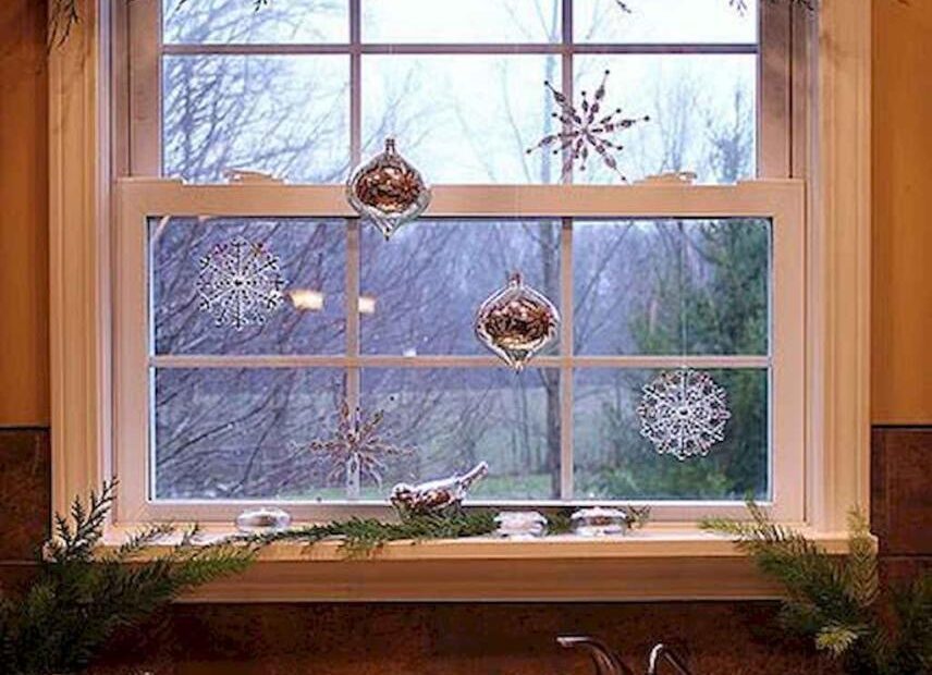 christmas kitchen window decor 60 Modern Kitchen Christmas Decorating Ideas Christmas window