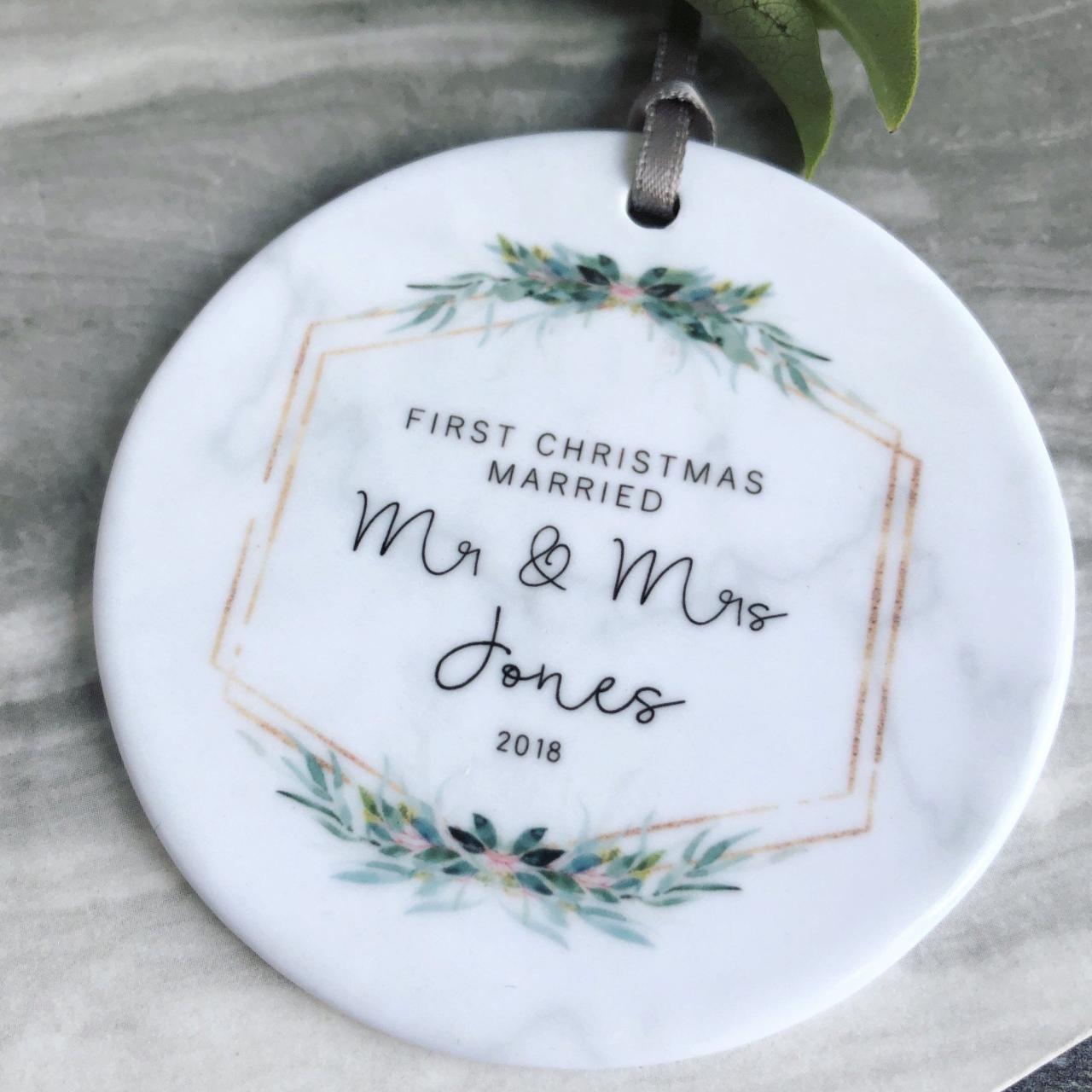 christmas ornament married 2024 Wedding Christmas Ornaments 2024 Christmas Movie Like Groundhog Day