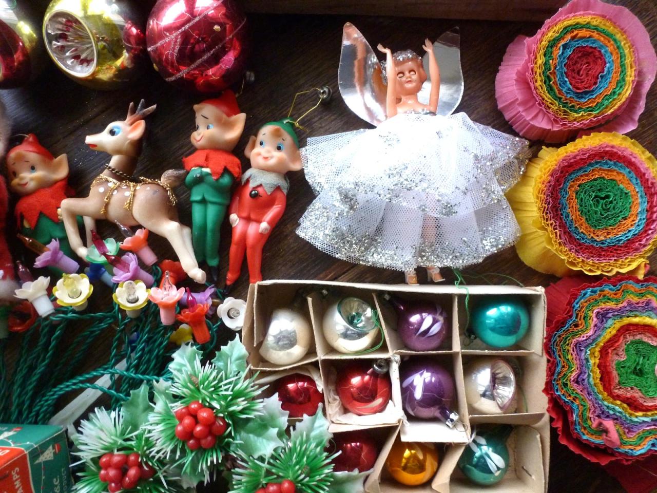 vintage outdoor christmas decorations 1960s for sale North London Vintage Market 1960's decorations