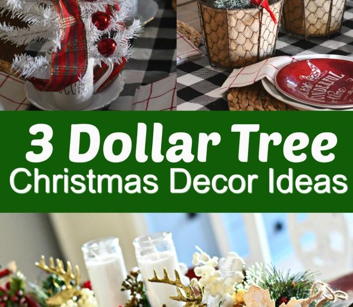 dollar tree christmas diy decor 3 Easy DIY Dollar Tree Christmas Centerpieces Hip2Save