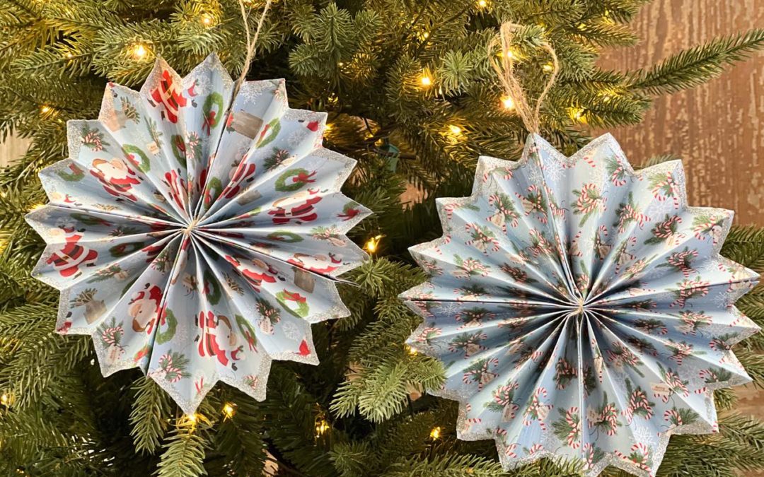 christmas decor ideas using paper DIY Paper Ornament The Shabby Tree