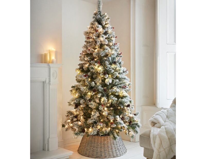 b&m christmas decorations indoor Copenhagen PreLit Christmas Tree 7ft Christmas Trees B&M