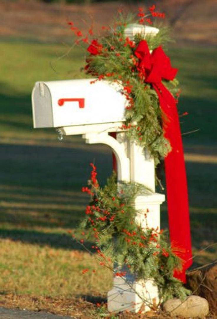 christmas mail box decor Christmas Mailbox Decoration 'Tis The Season Pinterest