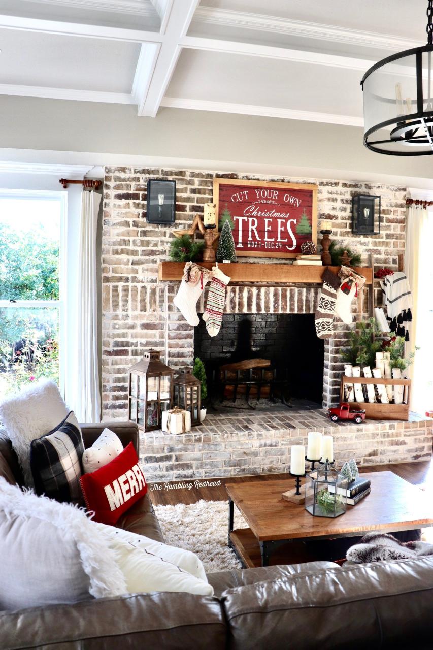 christmas decor for brick fireplace Most uptodate Screen large Brick Fireplace Thoughts Mariam Ditter's