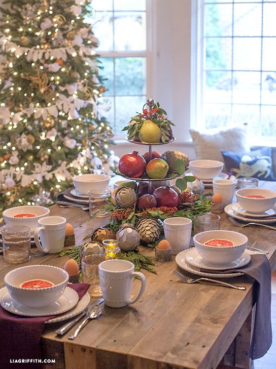 christmas brunch table decor ideas Sneak peak of my Christmas morning breakfast table Brunch table