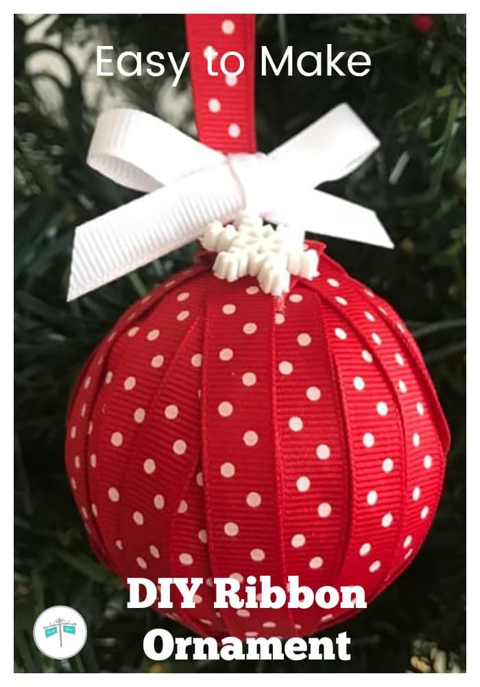 how to make ribbon for christmas decor 5 Minute Ribbon Ornament DIY Christmas ribbon crafts, Ribbon