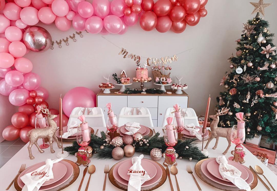 pink christmas party decor I'm Dreaming Of A Pink Christmas! B. Lovely Events Rose gold