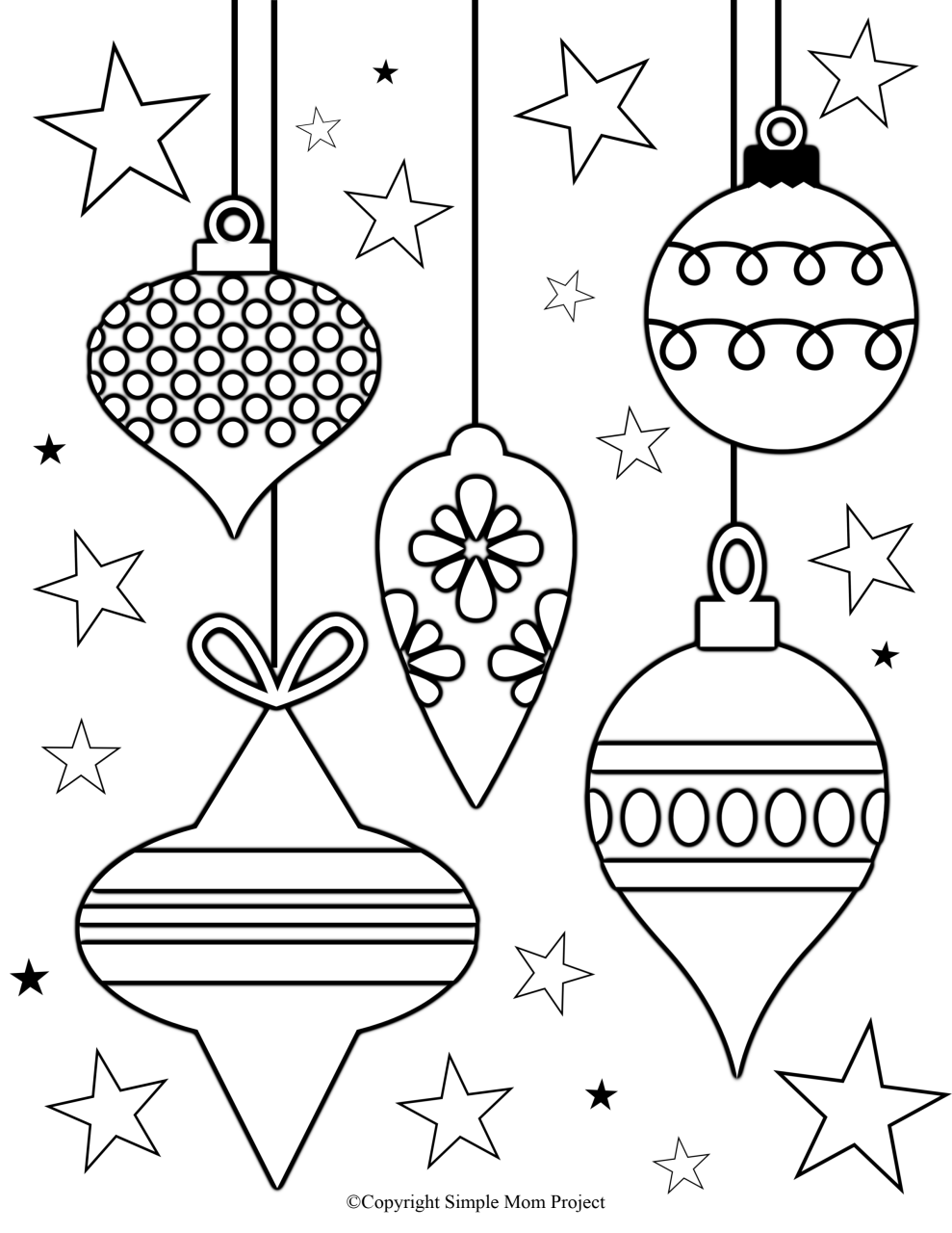 christmas decor coloring pages Large Christmas Ornament Coloring Page Best Coloring