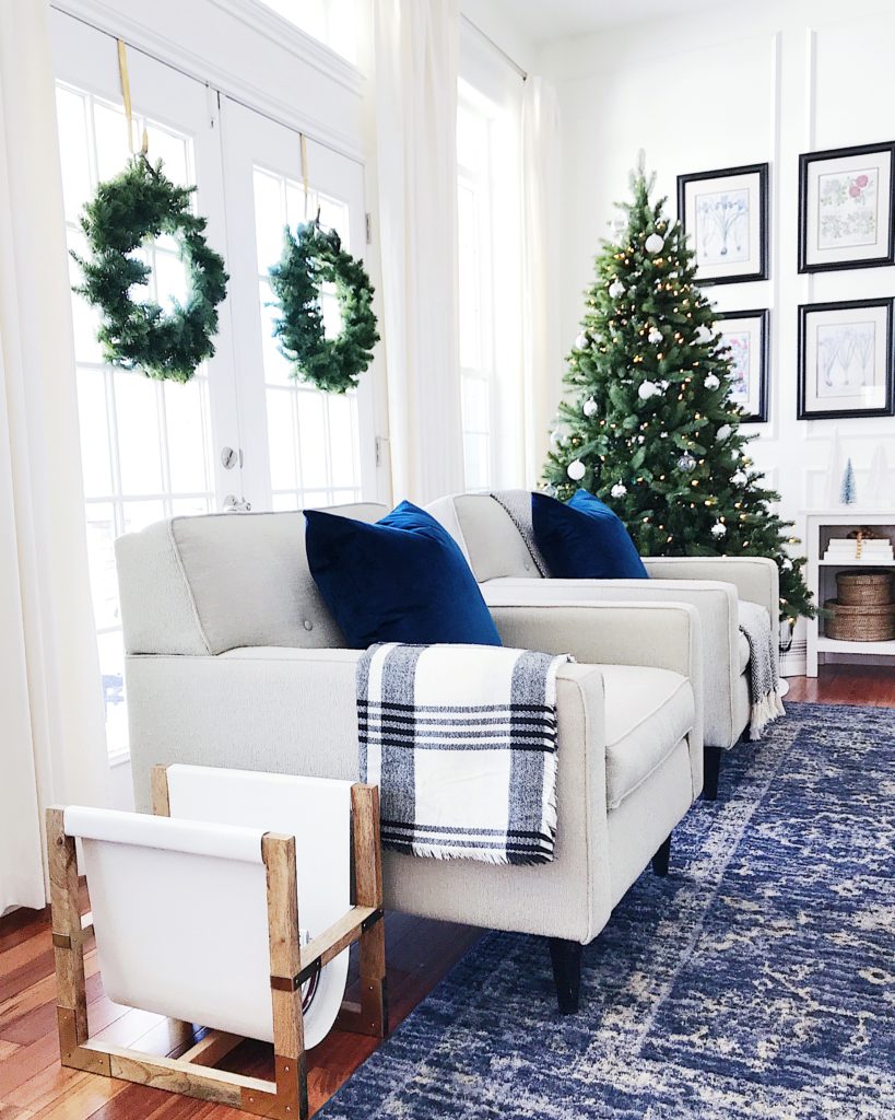 blue and white christmas decor ideas Easy Blue and White Christmas Decorating Ideas jane at home