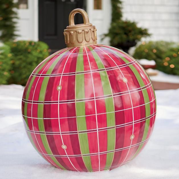 outdoor christmas decorations extra large Large Oversized Yard Ornament Giant christmas ornaments, Large