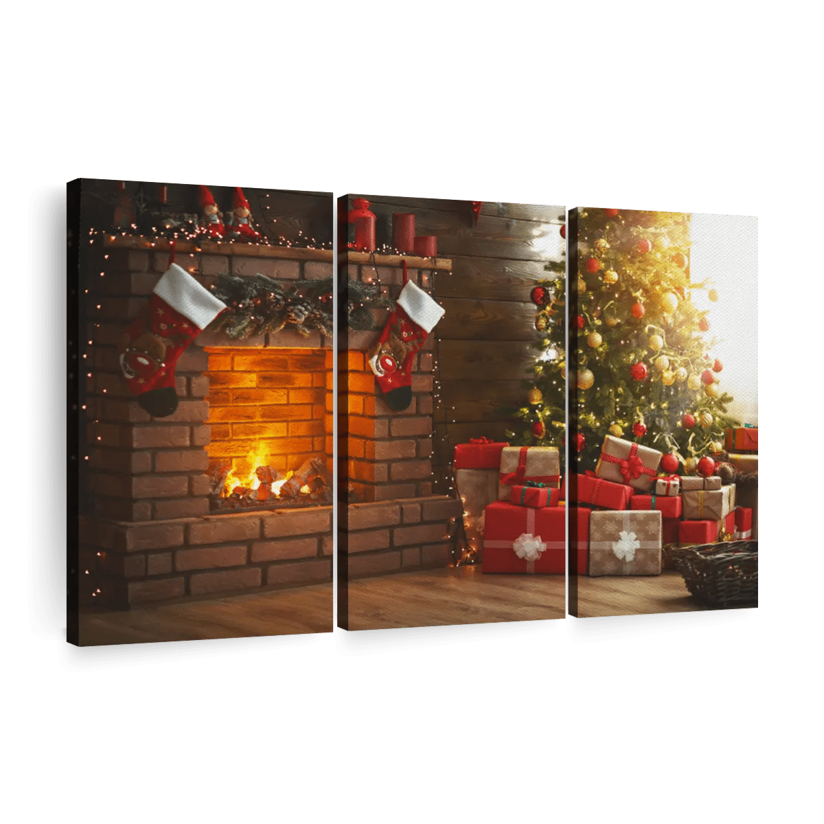 christmas fireplace wall decor Christmas Fireplace Wall Art Photography