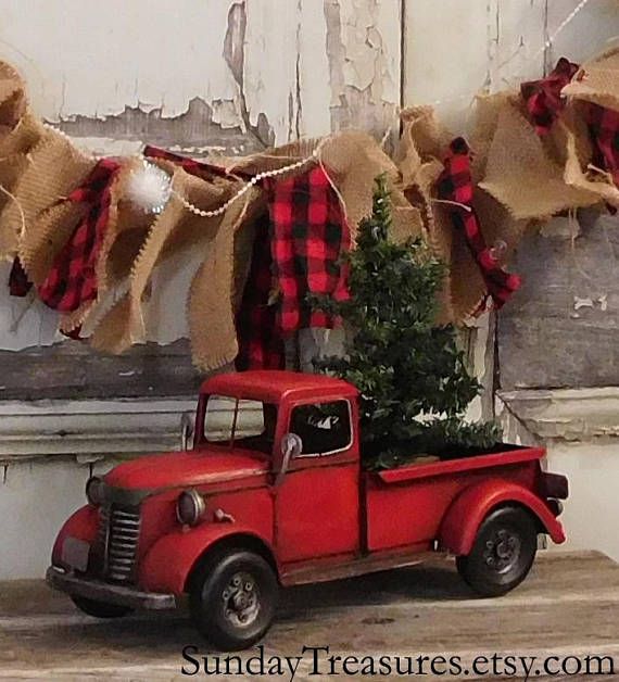 christmas truck with tree decor 20++ Christmas Tree Truck Decor HOMYHOMEE