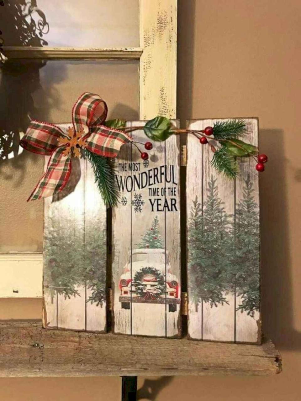 diy pallet christmas decor 01 Easy DIY Pallet Project Home Decor Ideas Christmas