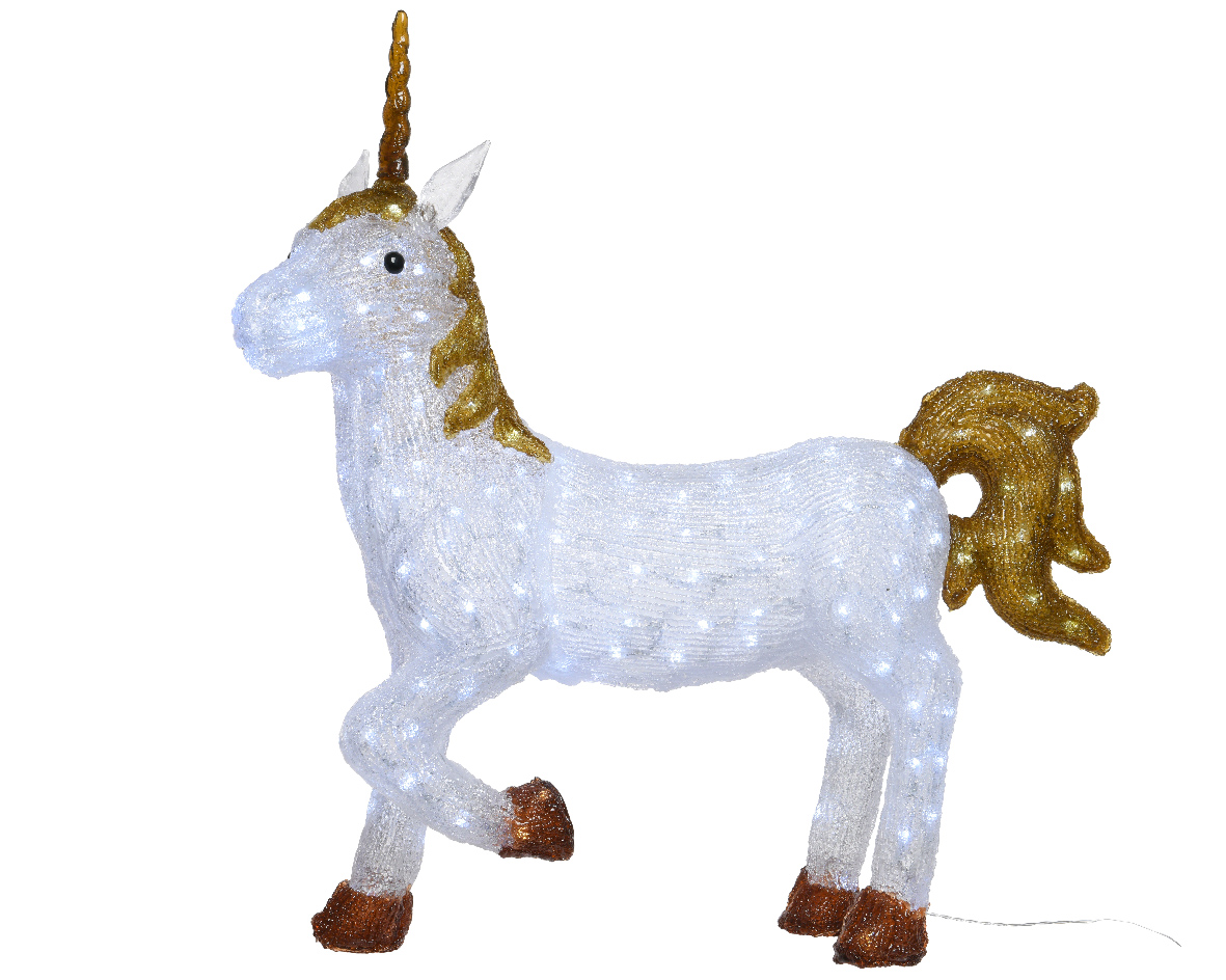 unicorn christmas decorations outdoor Large LED Acrylic Unicorn Outdoor Christmas Display with Cool White