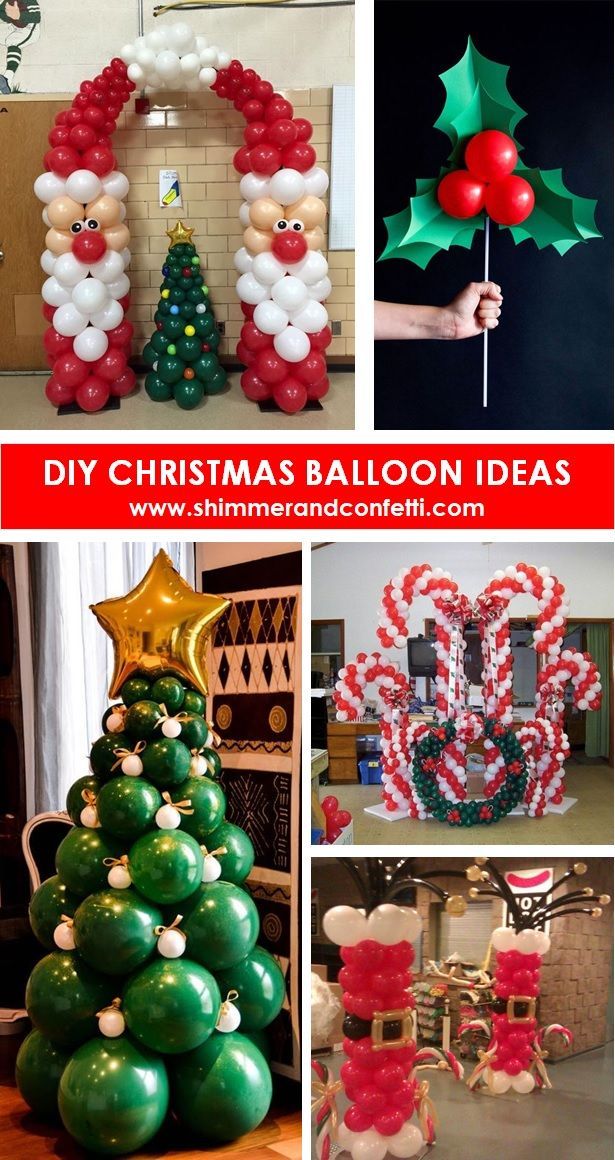 christmas decoration ideas with balloons 7 DIY Christmas Balloon Decoration Ideas Holiday balloons, Christmas