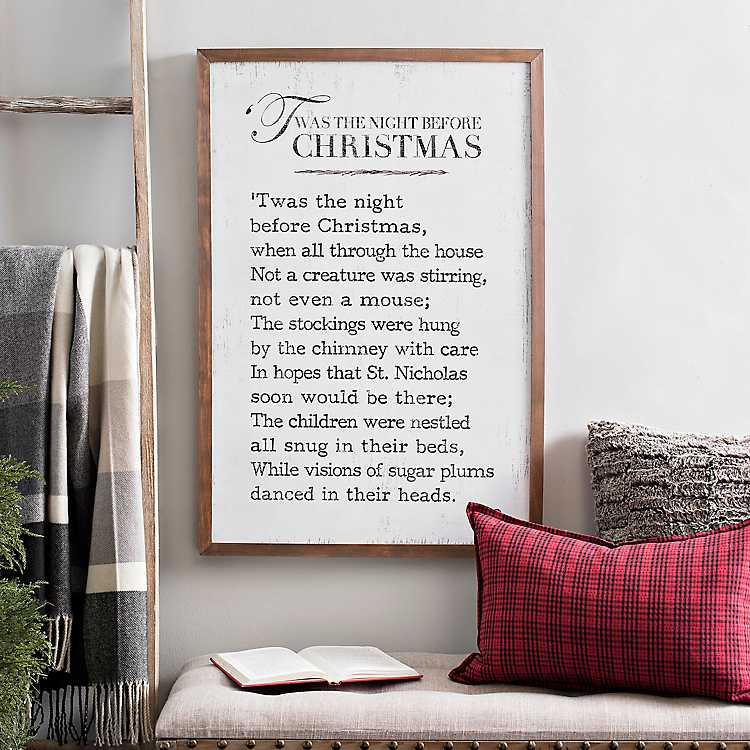 the night before christmas decor Twas The Night Before Christmas Plaque Kirklands Christmas plaques