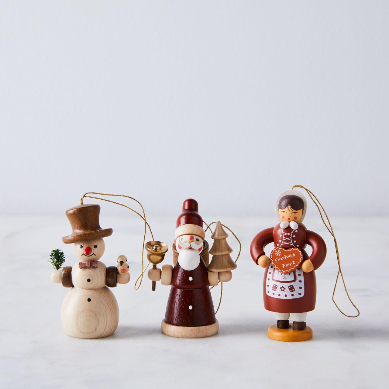 german made christmas decor Mueller Handcrafted German Holiday Wooden Ornaments, 6 Options German