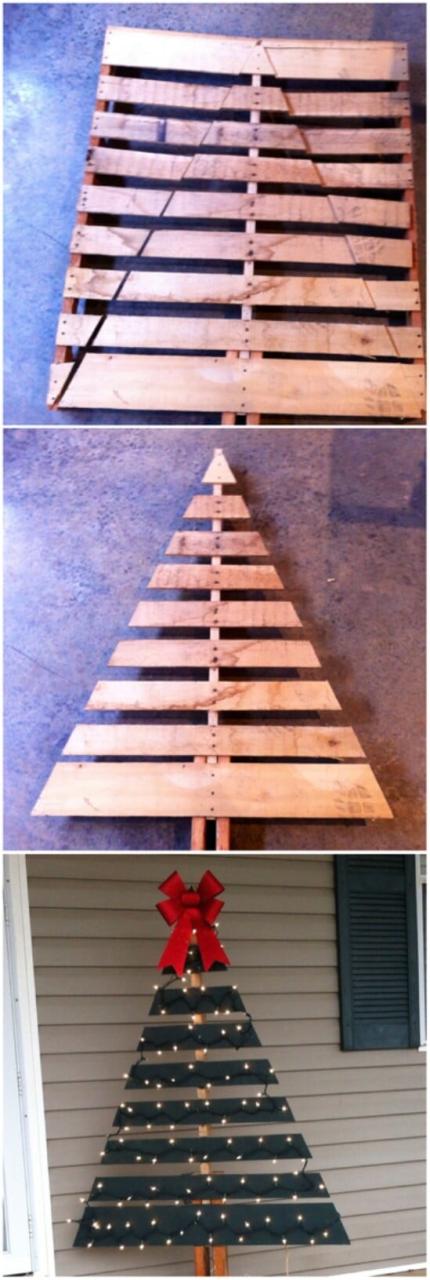 diy pallet christmas decor 20 Impossibly Creative DIY Outdoor Christmas Decorations DIY & Crafts