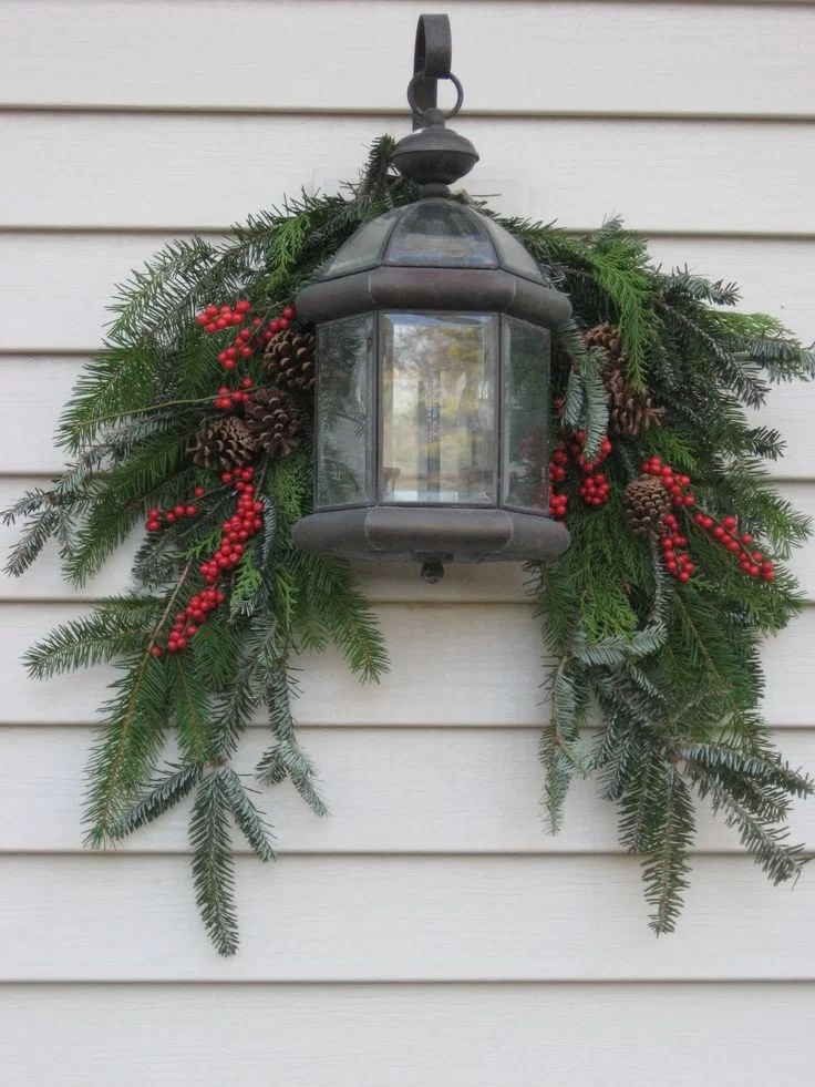 christmas decorations for outdoor light fixture 50+ Best Christmas Porch Decoration Ideas for 2022