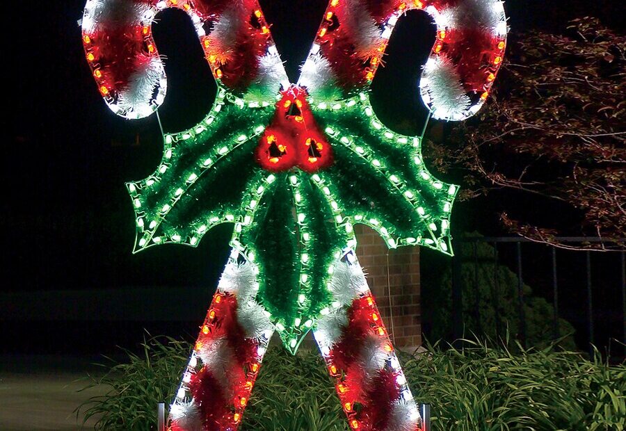 outdoor christmas decorations sale clearance Shop Holiday Lighting Specialists 8.3ft Crossed Candy Canes Outdoor