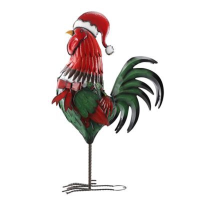 christmas chicken decor tractor supply Red Shed 6 ft. Christmas Metal Rooster, ZT210229 at Tractor Supply Co