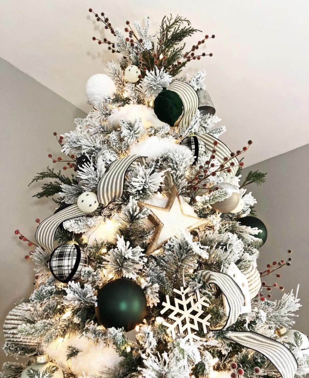 black and green christmas tree decor 15 Chic black decorations for christmas tree to add an elegant touch to