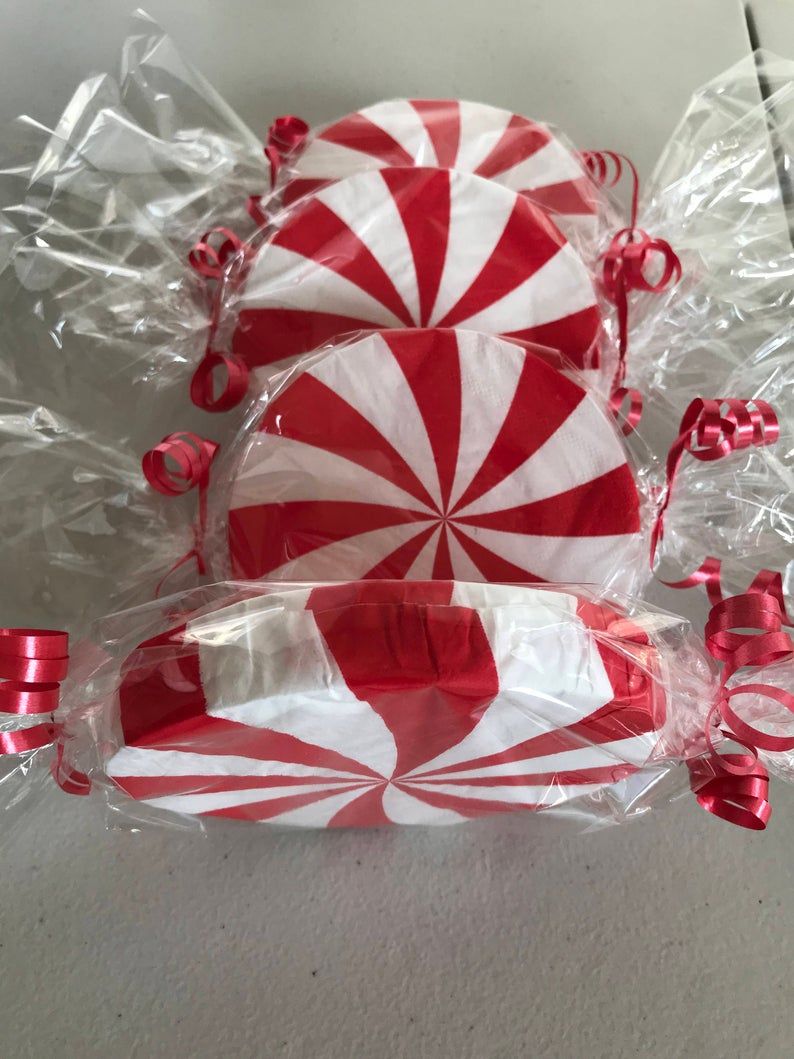 peppermint candy christmas decor Peppermint Candy set of 4. Etsy Candy christmas decorations