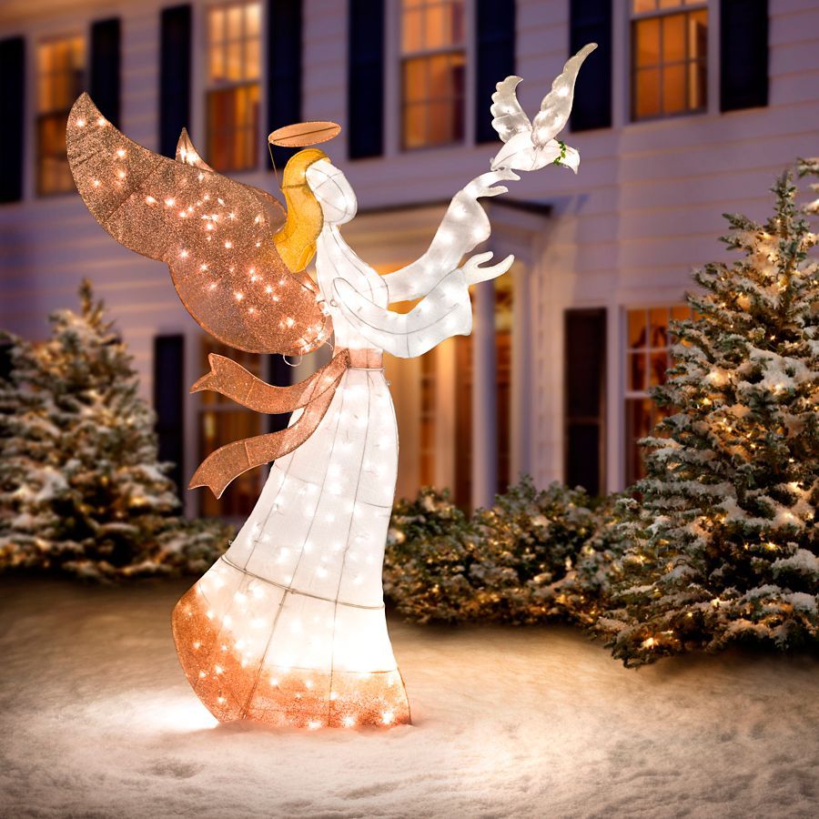 outdoor angel christmas decor 