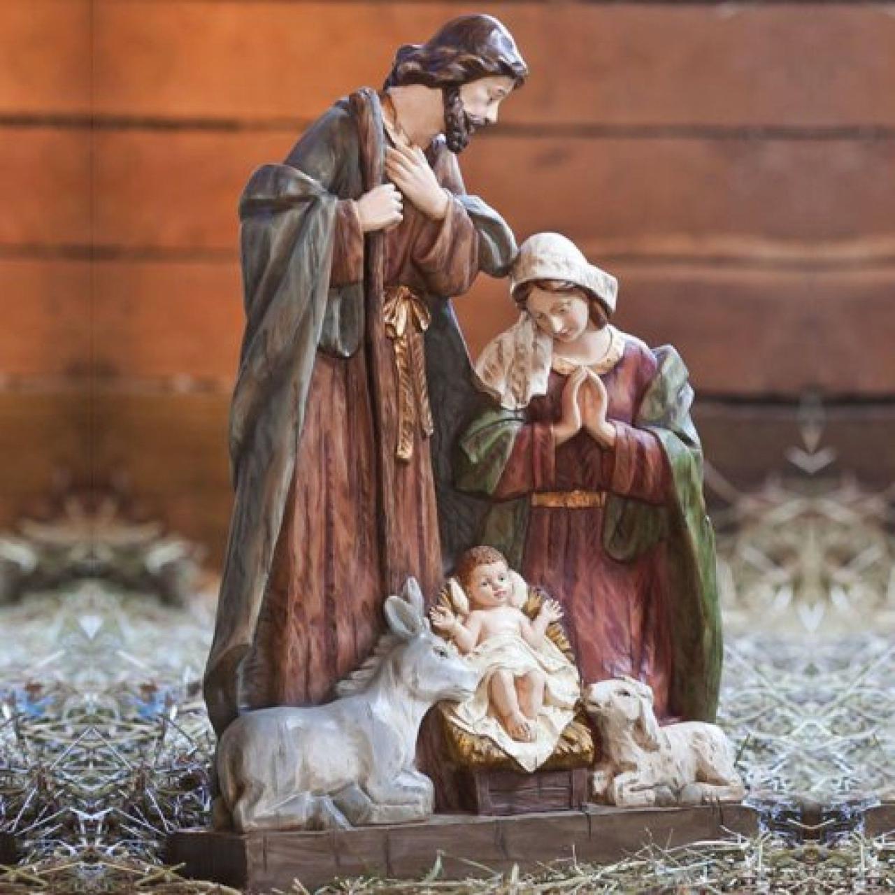 christmas decorations outdoor jesus Outdoor Nativity Set Handpainted Resin Scene Christmas Decorations