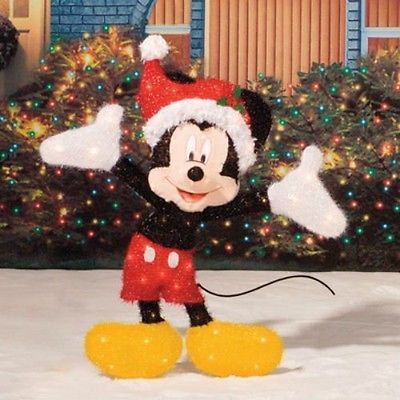 mickey mouse christmas yard decor Lighted Mickey Mouse Sculpture Outdoor Christmas Yard Decor Disney