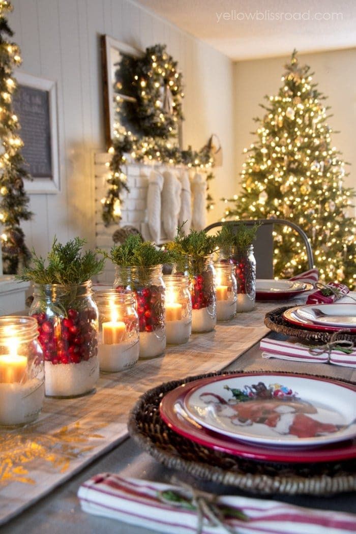 christmas decorating ideas kitchen table Simple Christmas Table Setting Ideas Youll Want to Copy This Year Diy