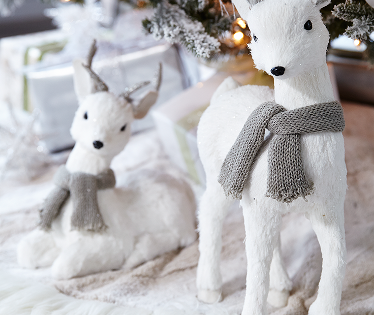 white deer decor for christmas 20+ White Deer Christmas Decor