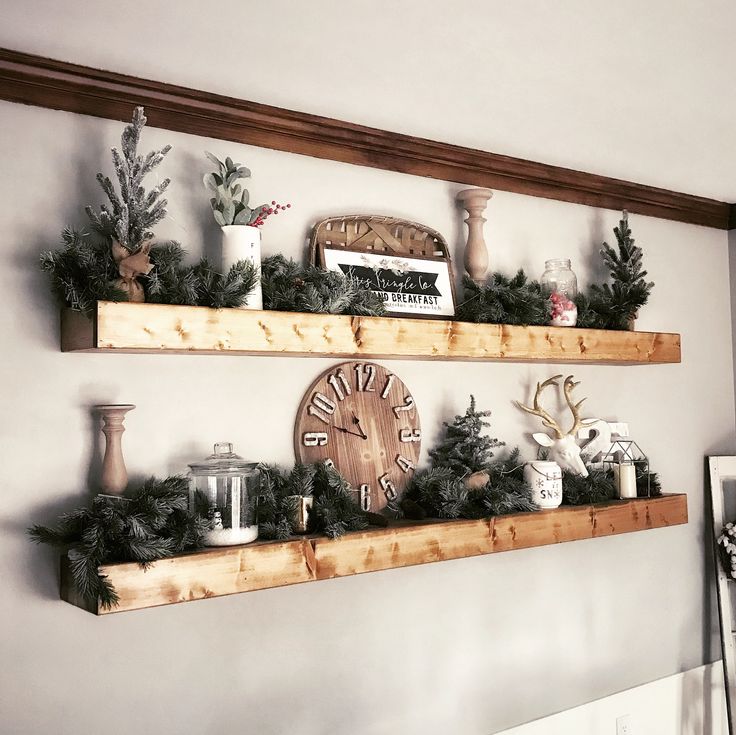 floating shelves christmas decor Floating shelves Christmas decor Christmas decorations living room