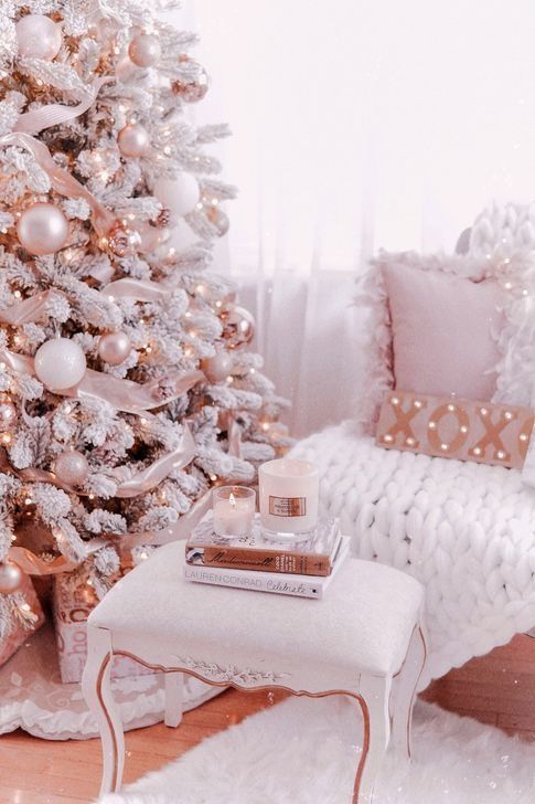 light pink christmas decor 56 Cute Pink Christmas Tree Decoration Ideas You Will Totally Love i