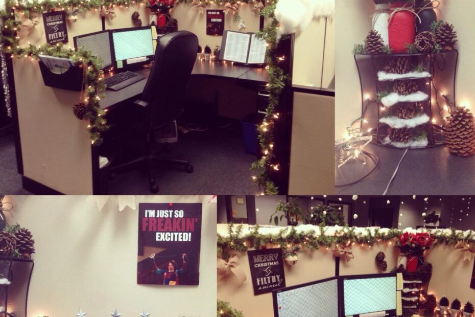 office cubicle christmas decor 25 cubicle christmas decor ideas To Make Your Office Feel Festive