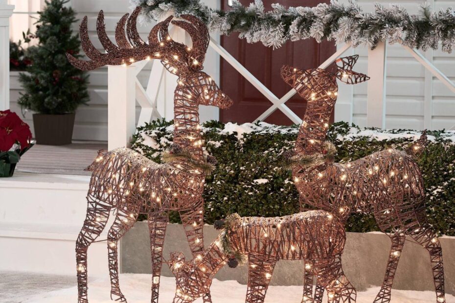 reindeer christmas decor sale Christmas Reindeer Yard Decorations HomeDecorish