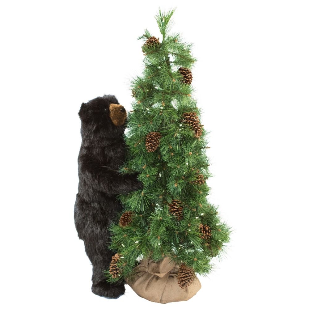 christmas black bear decor Ditz Designs Mountain Tree Bear Black 70077 Black Bear Christmas Tree