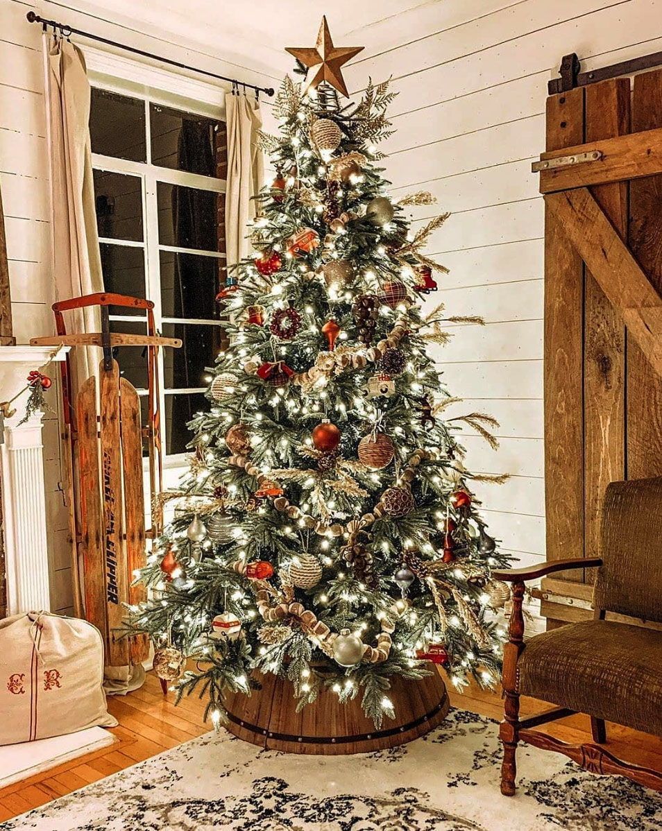 rustic decor christmas tree 20+ Rustic Christmas Tree Ideas HomeDecorish