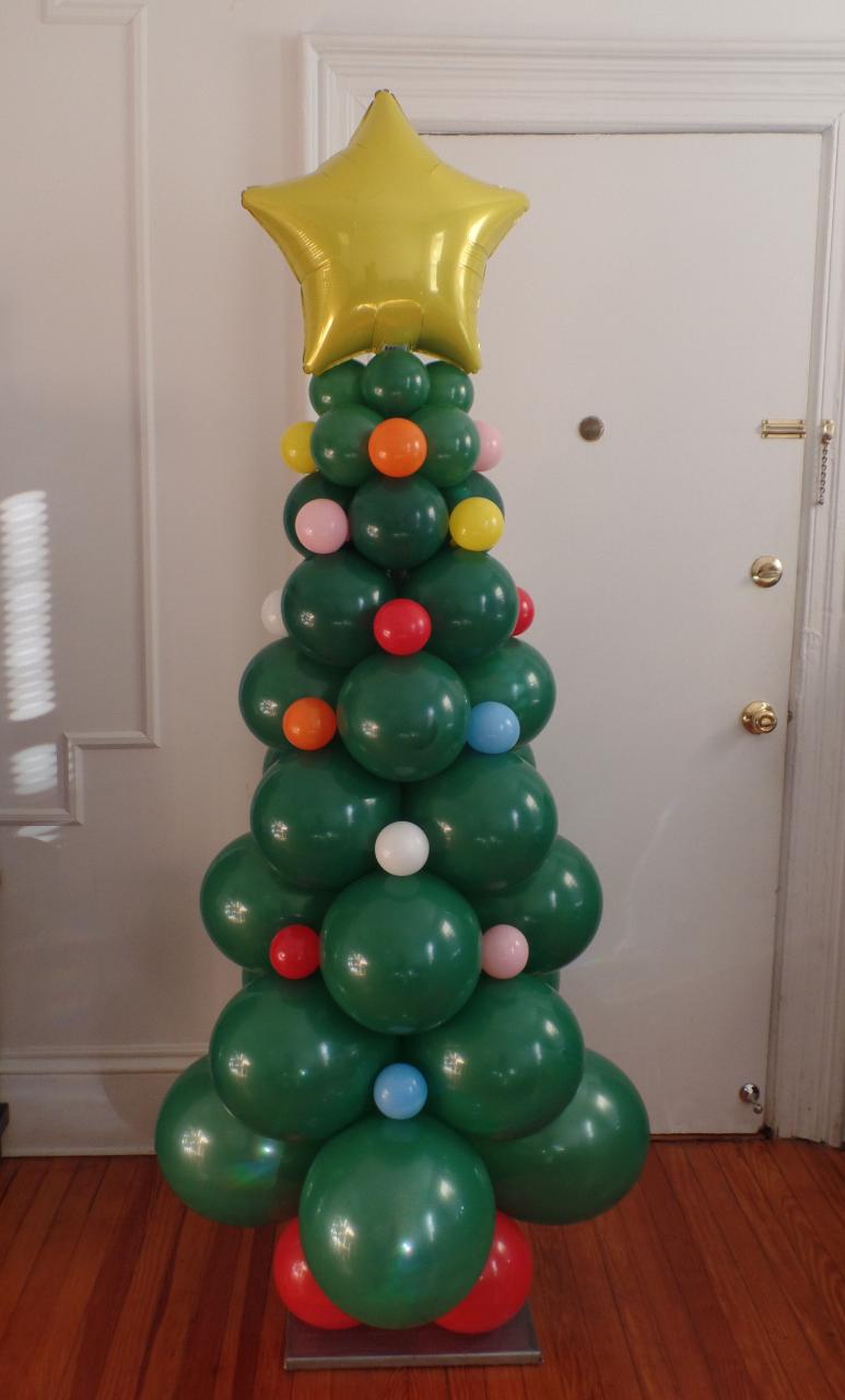 christmas decoration ideas with balloons Party 181, Christmas Tree Balloon Decoration Holiday balloons