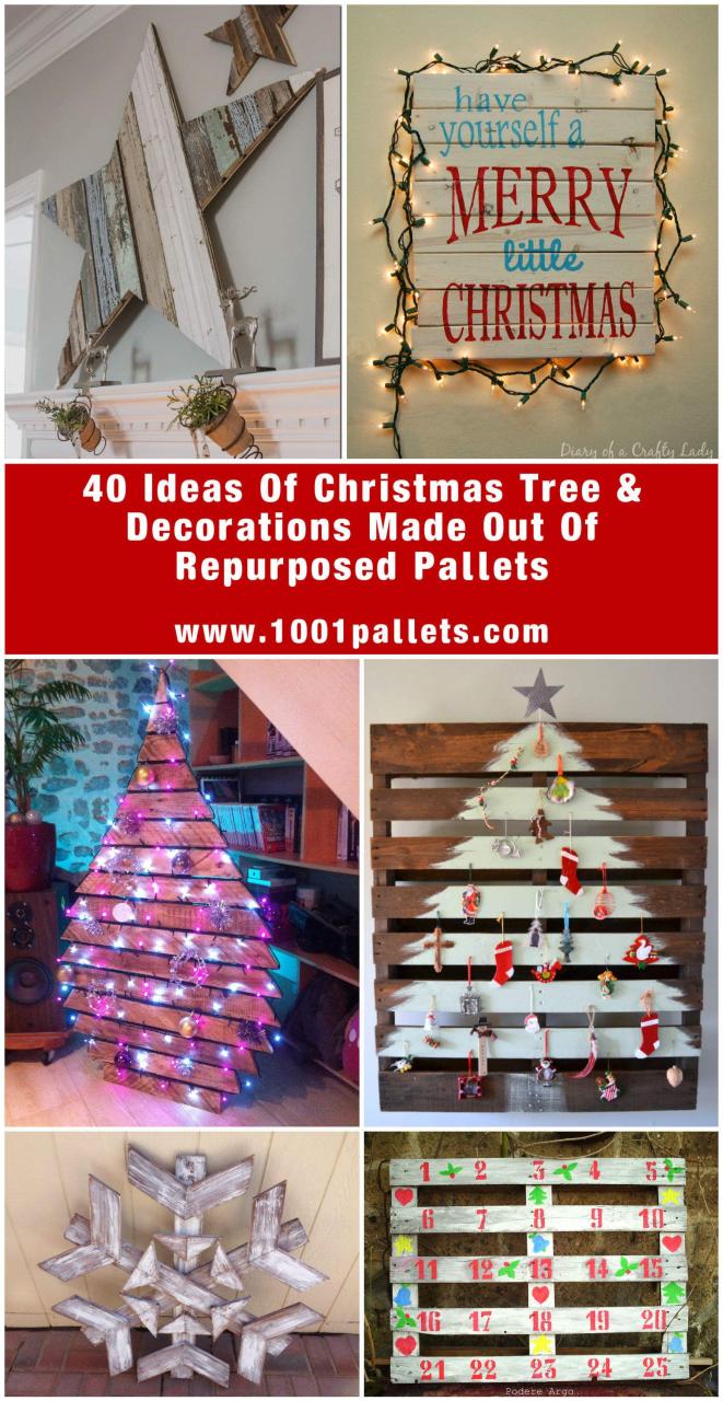 christmas decor made from pallets 20+ Christmas Trees Made Out Of Pallets The Urban Decor